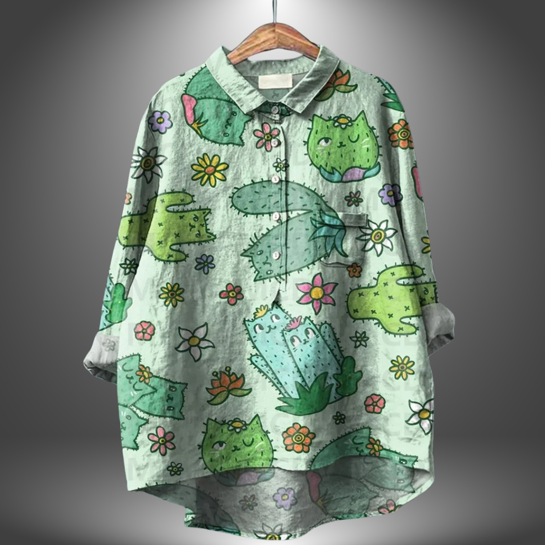 Luiza - Handmade Floral Shirt