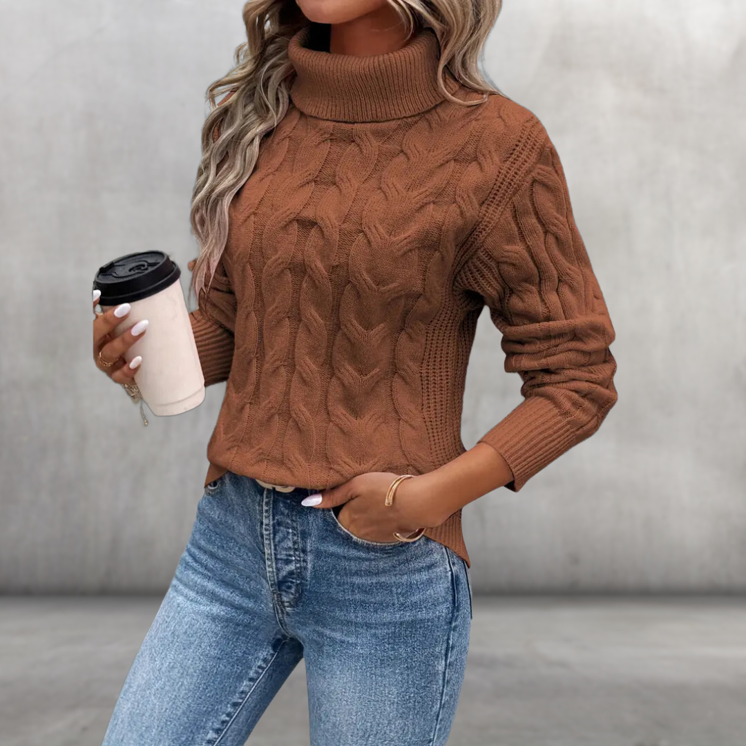 Isadora | Twisted Turtleneck Sweater