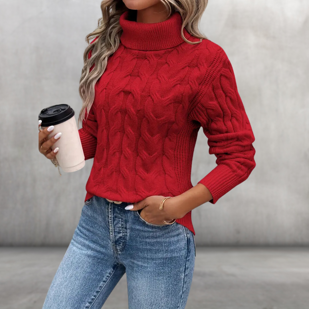 Isadora | Twisted Turtleneck Sweater