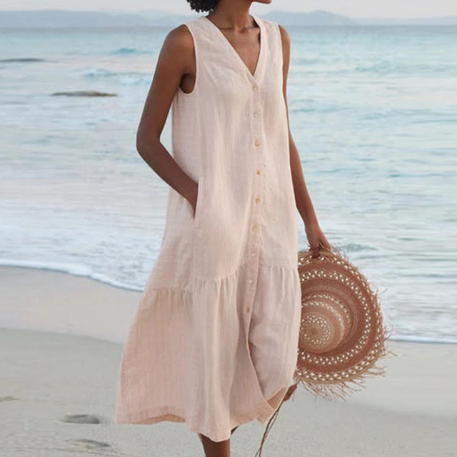 Sienna Linen Midi – Effortless Elegance in Every Step