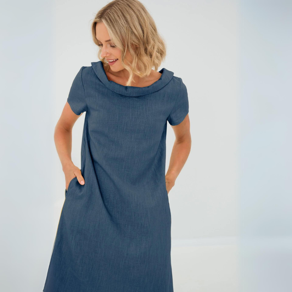 Alina | Soft Linen Dress With Pockets