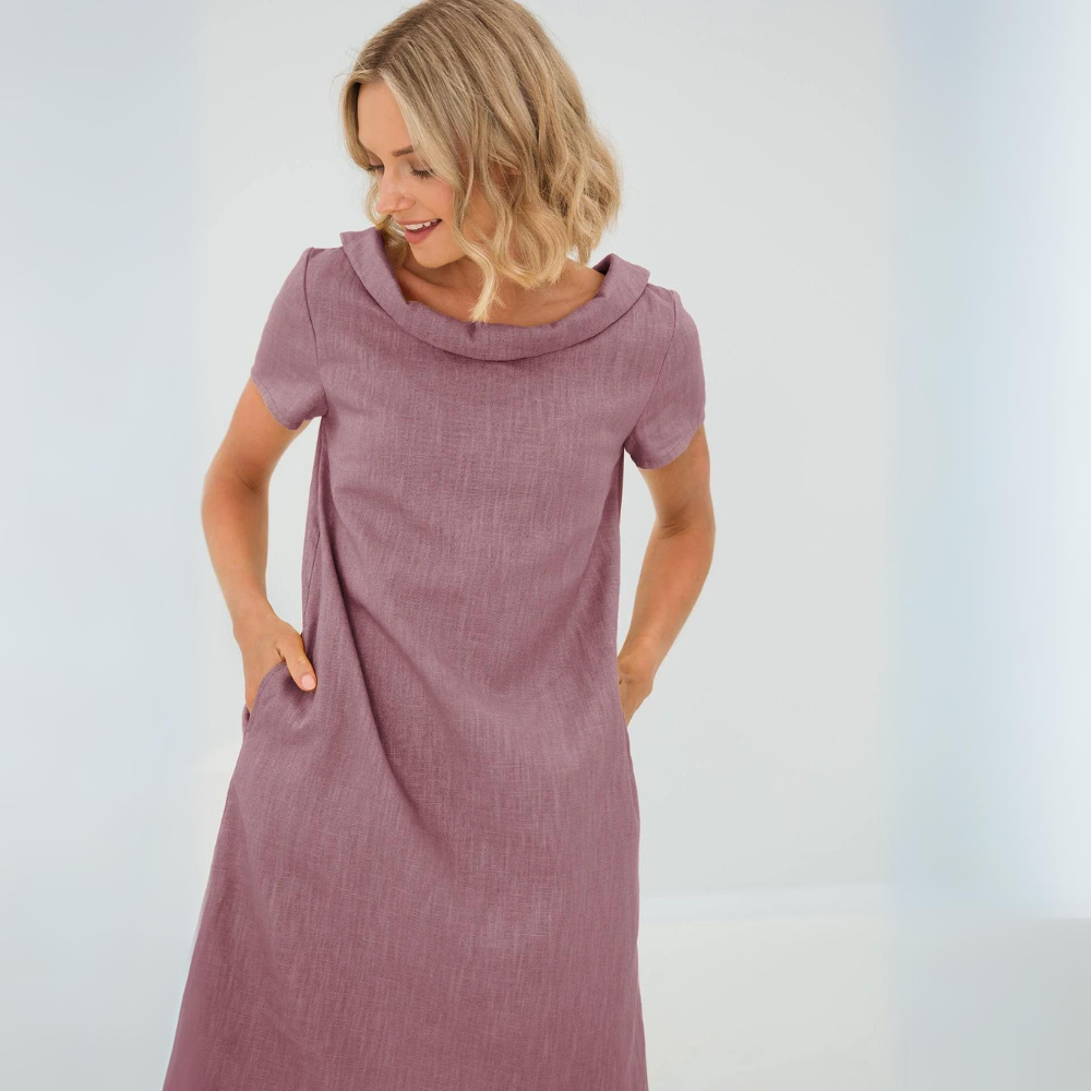 Alina | Soft Linen Dress With Pockets