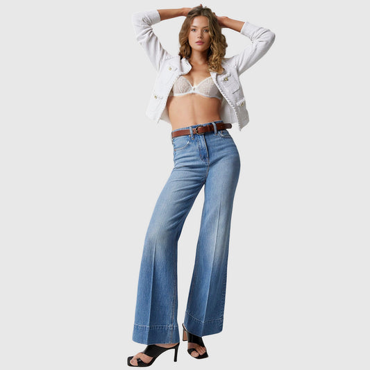 Arnu | Tall Wide Leg Denim Trouser