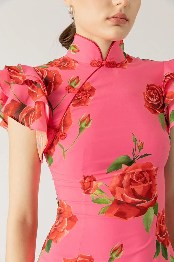 The Rose High Neck Dress