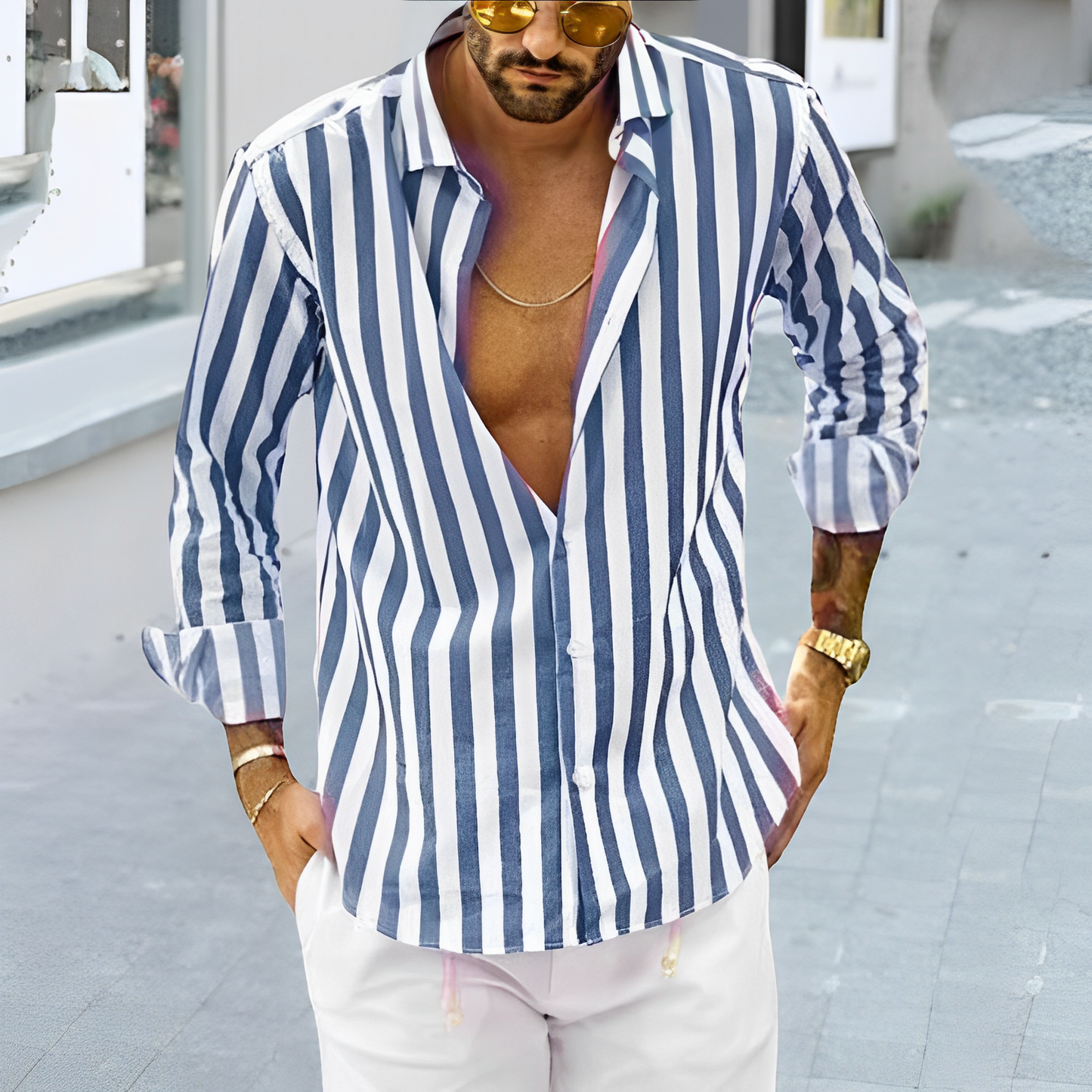 Martin - Striped Shirt For Summer