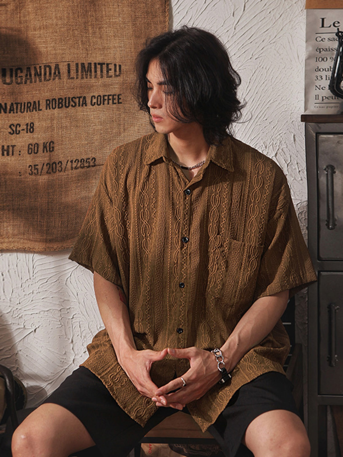 Japanese Half-Sleeved Linen Shirt