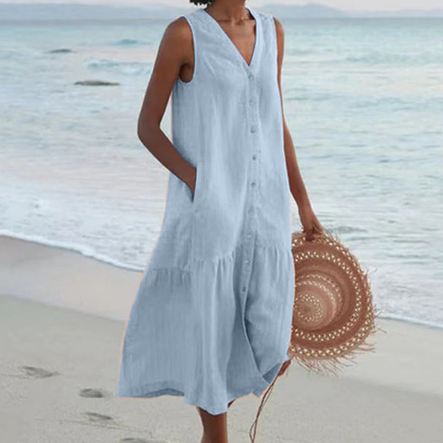 Sienna Linen Midi – Effortless Elegance in Every Step