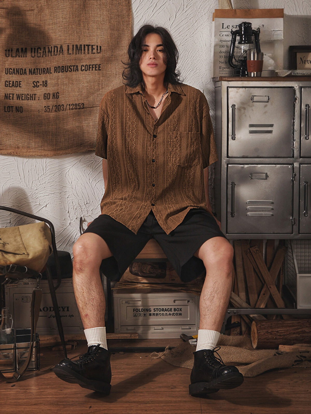 Japanese Half-Sleeved Linen Shirt