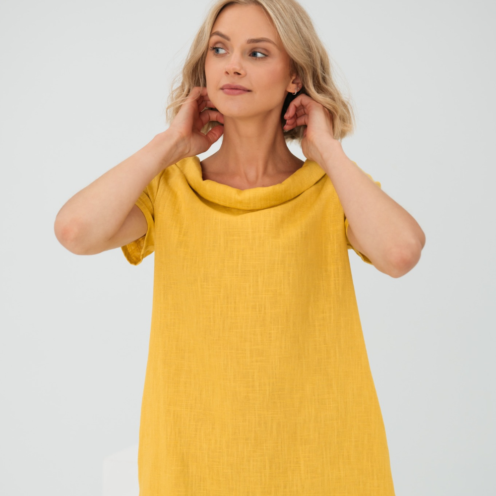 Alina | Soft Linen Dress With Pockets