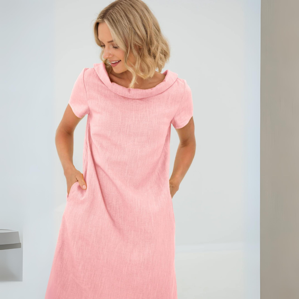 Alina | Soft Linen Dress With Pockets