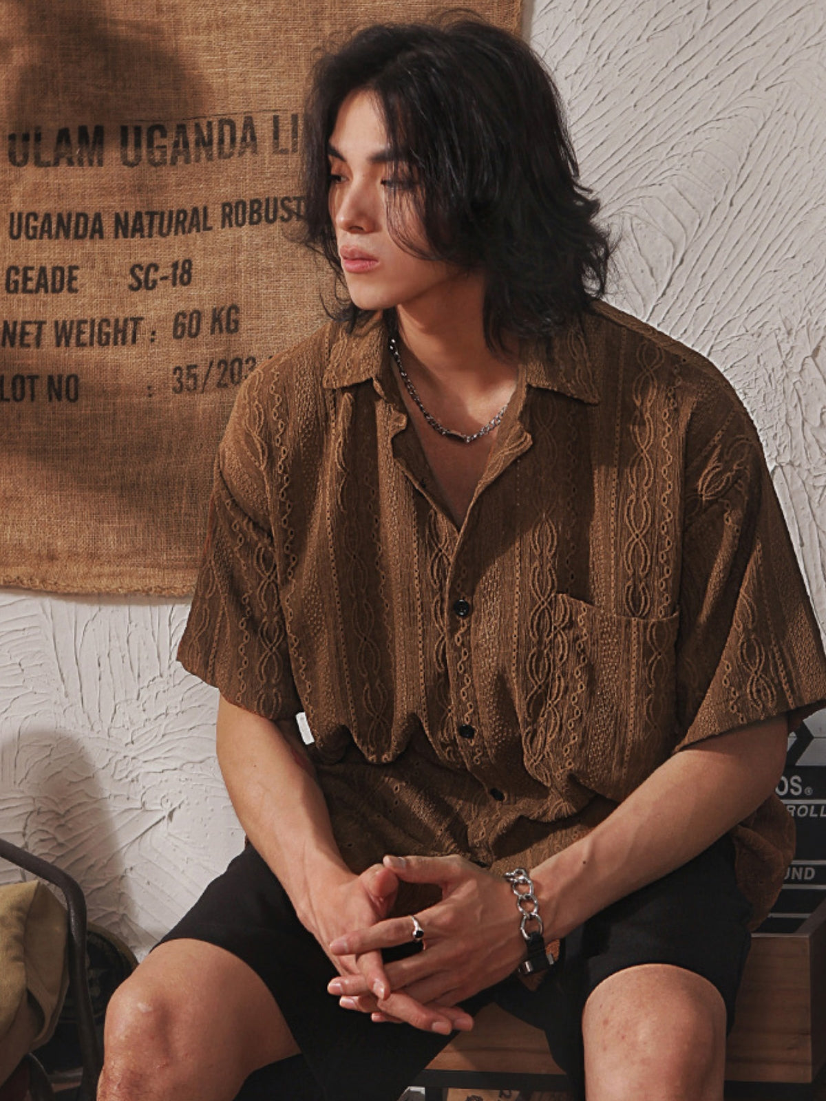 Japanese Half-Sleeved Linen Shirt