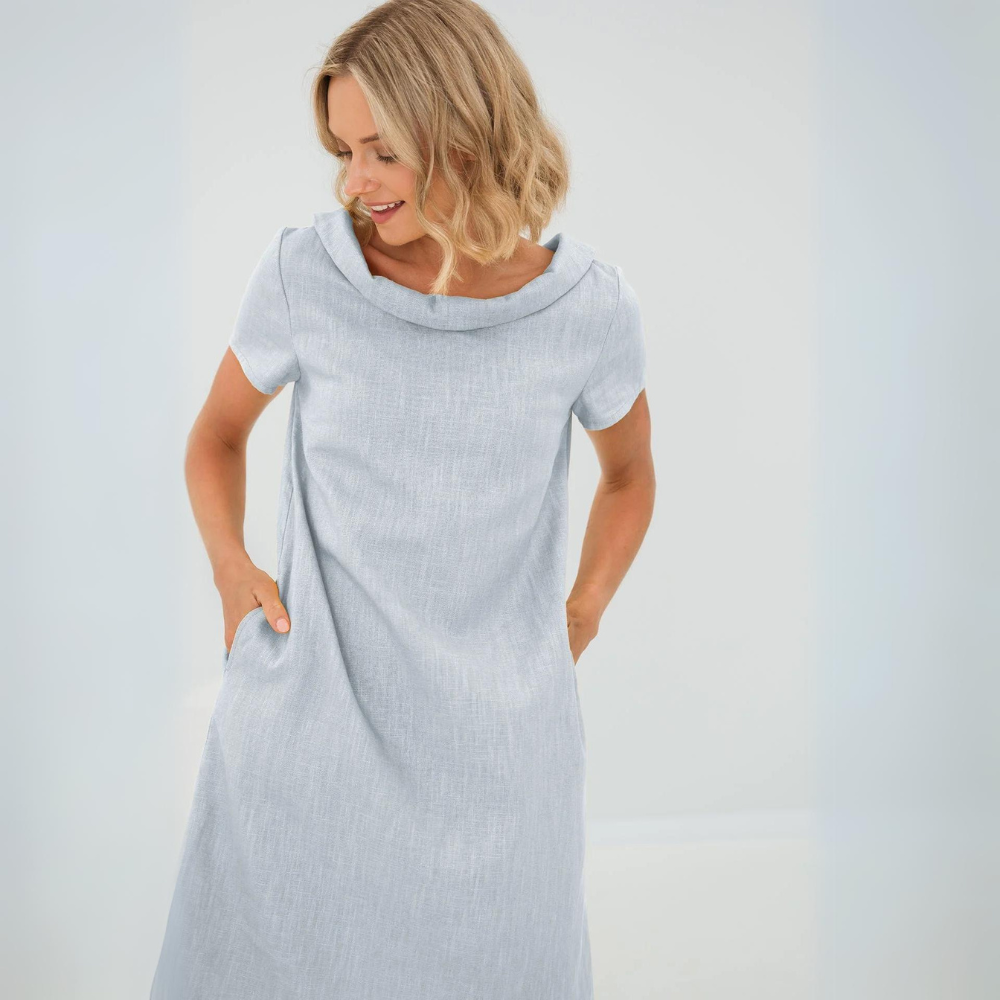 Alina | Soft Linen Dress With Pockets