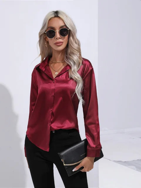 Lara | Elegant Satin Blouse
