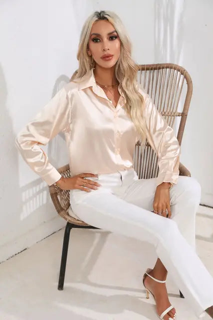 Lara | Elegant Satin Blouse