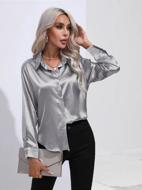 Lara | Elegant Satin Blouse