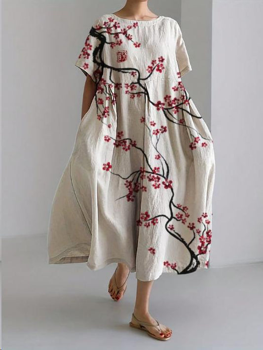 Beatrice - Floral Print Casual Long Dress