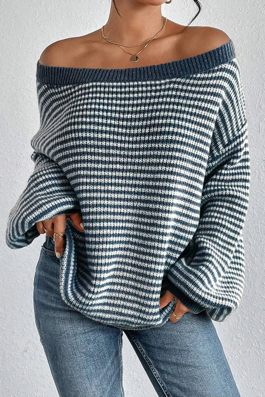 Eva™ Cozy Striped Knit Sweater