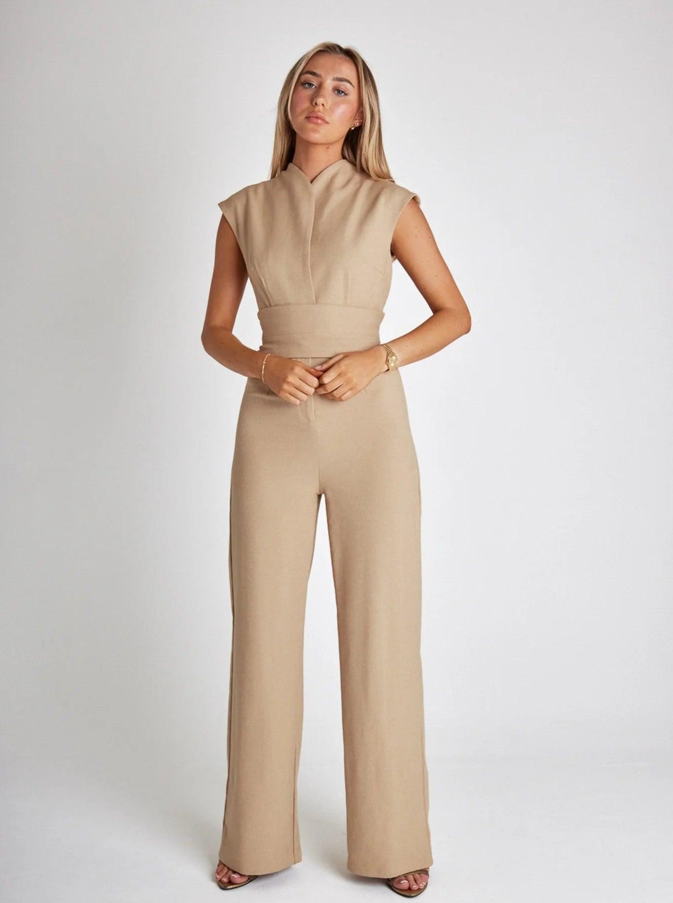 Jade - Elegant Sleeveless Jumpsuit