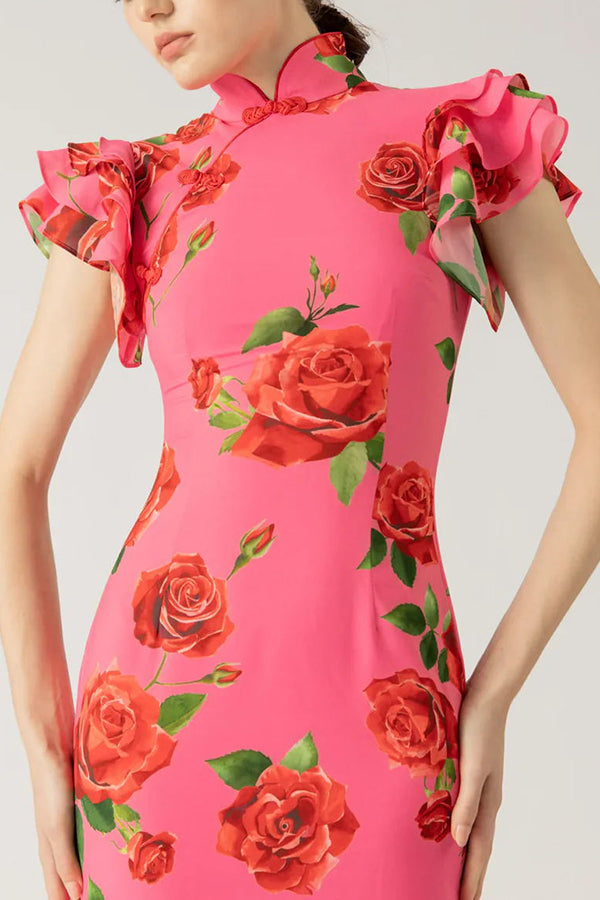 The Rose High Neck Dress