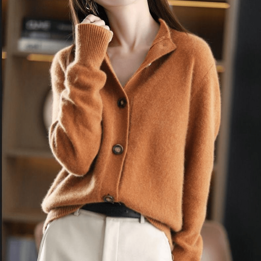 Anny | Cachemire Cardigan Tricoté