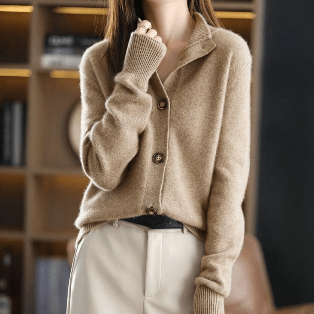 Anny | Cachemire Cardigan Tricoté