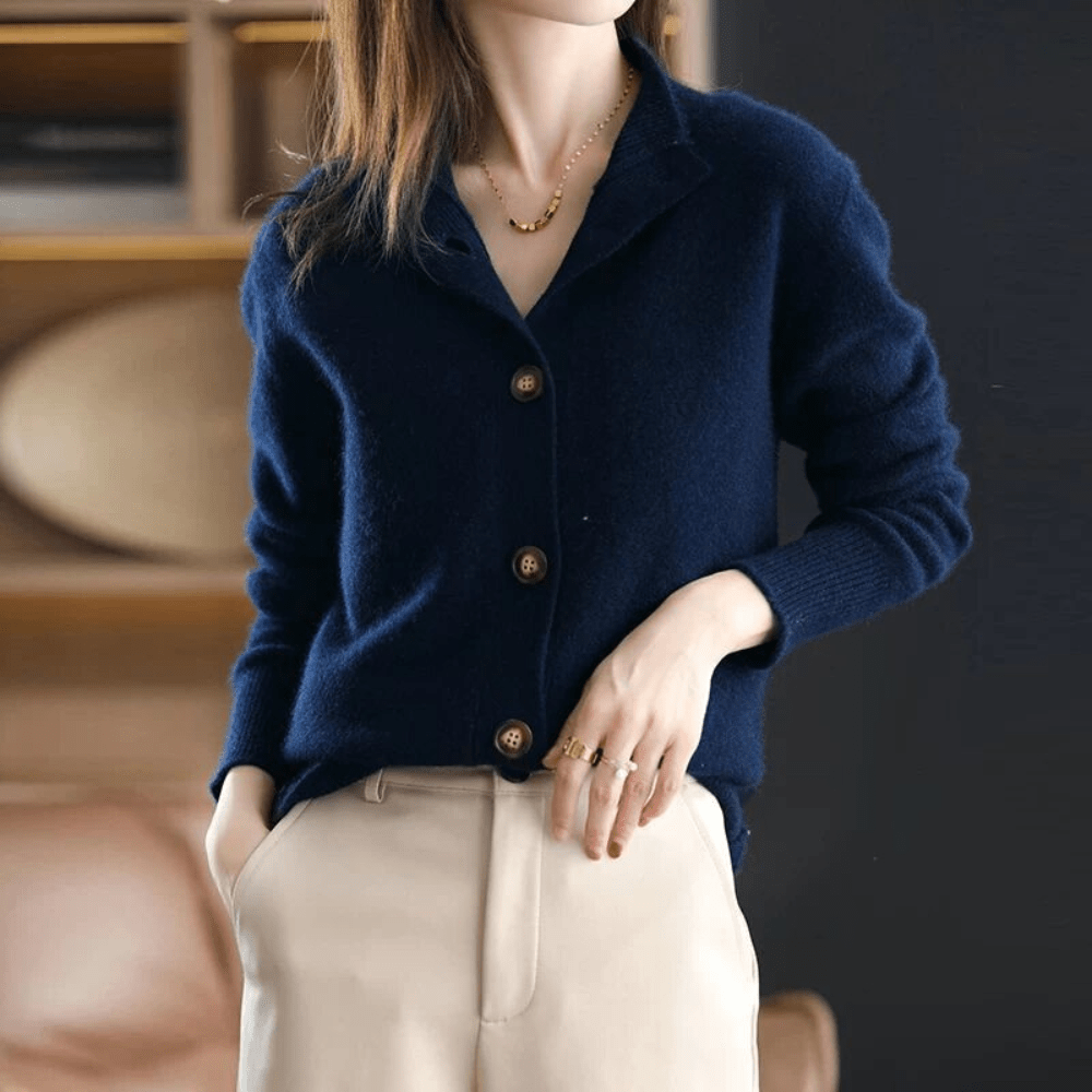 Anny | Cachemire Cardigan Tricoté