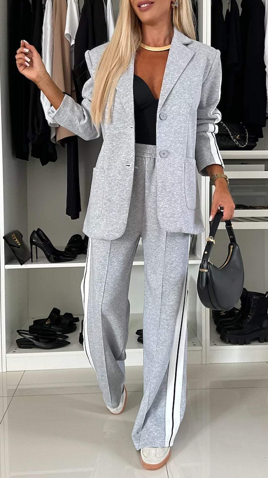 Harper | Women's Lapel Long Sleeve Casual Suit