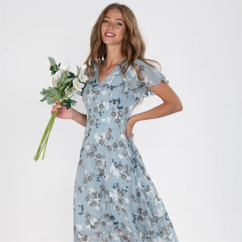 Elaria - Long Dress In Floral Print