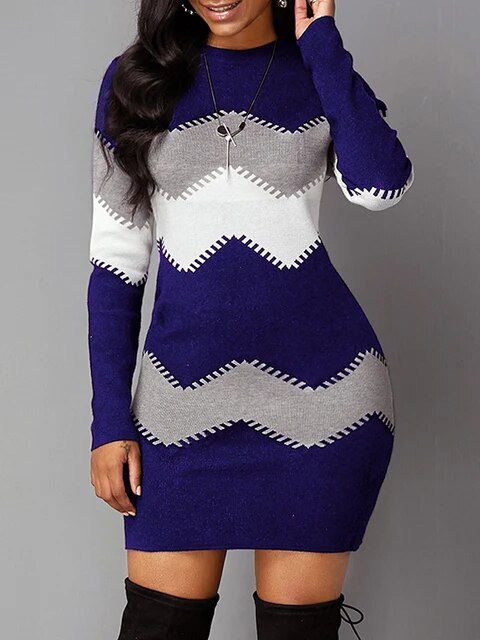 Lacey - Fashionable printed jersey dress