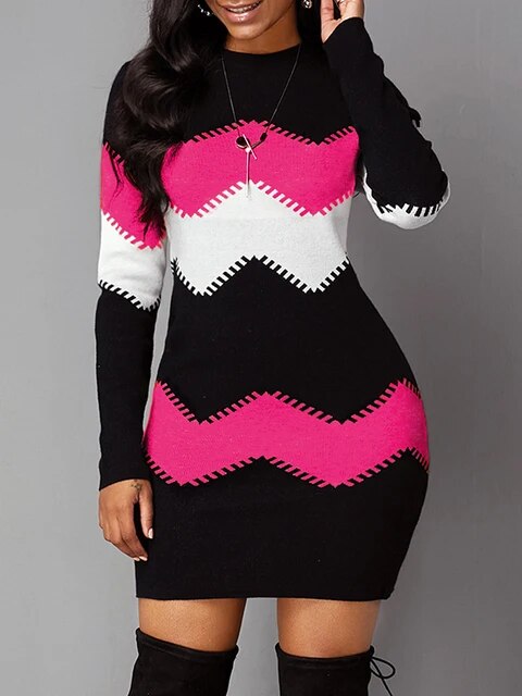 Lacey - Fashionable printed jersey dress