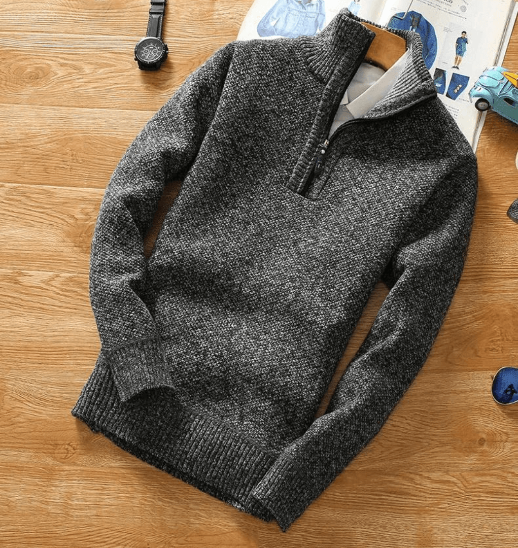 Men's Zippered Turtleneck