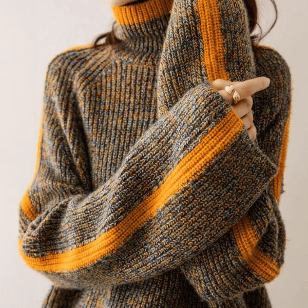 Britt™ Melange Knit Turtleneck – Nancy London UK