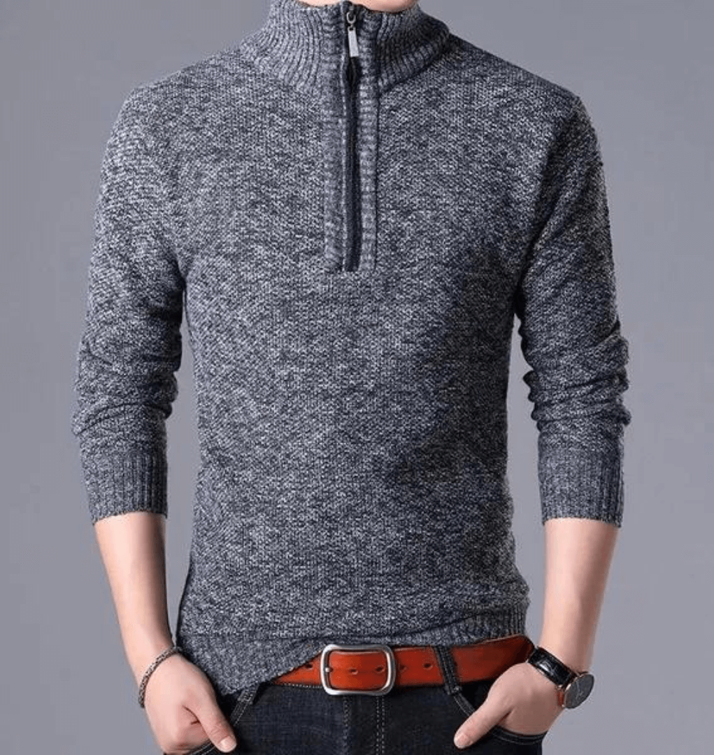 Men's Zippered Turtleneck