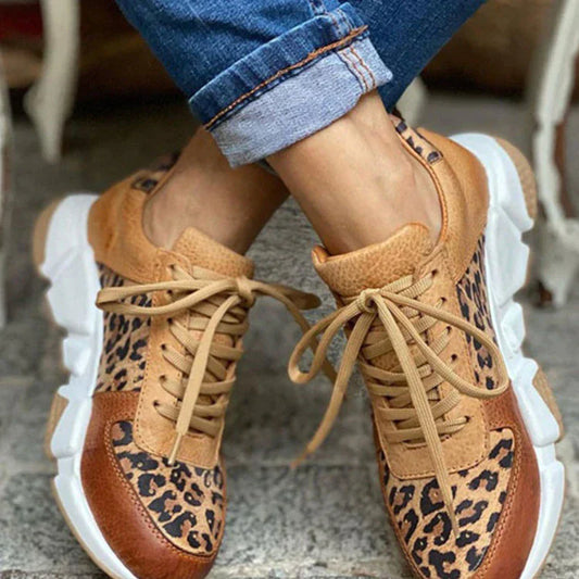 Hailey  - Casual vulcanised leopard sneakers