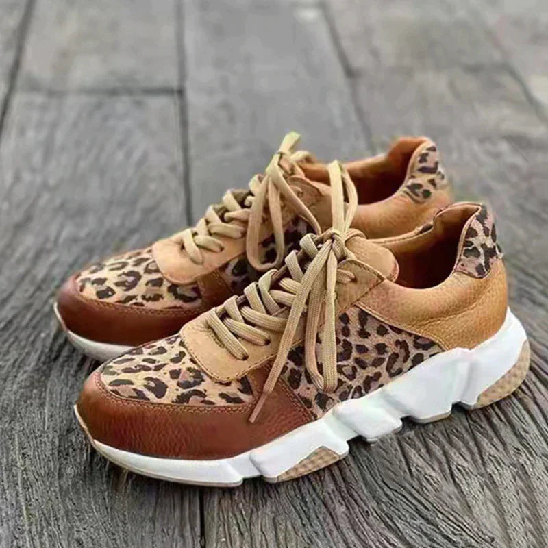 Hailey  - Casual vulcanised leopard sneakers