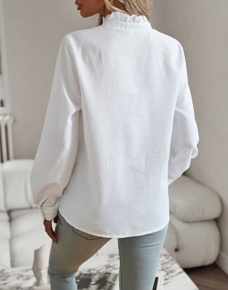 Women's Shirt With Ruffles