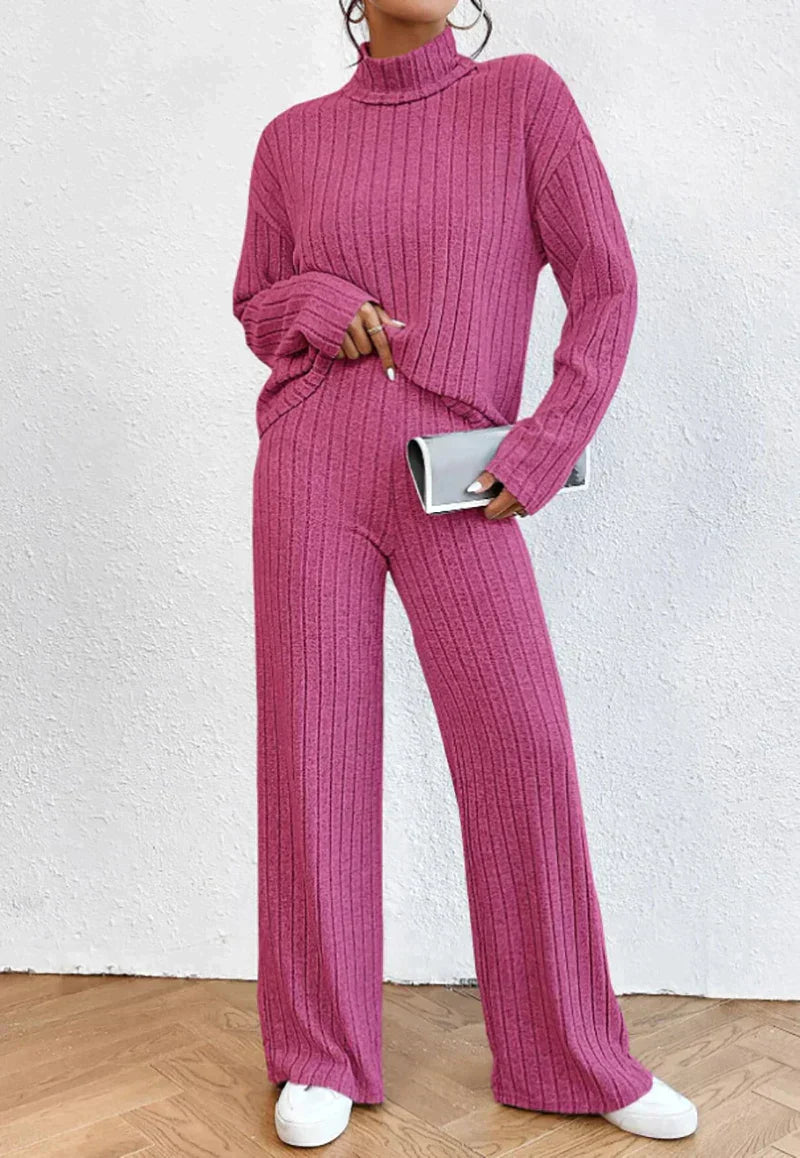 Dayana Set - Turtleneck Jumper and Knitted Trousers