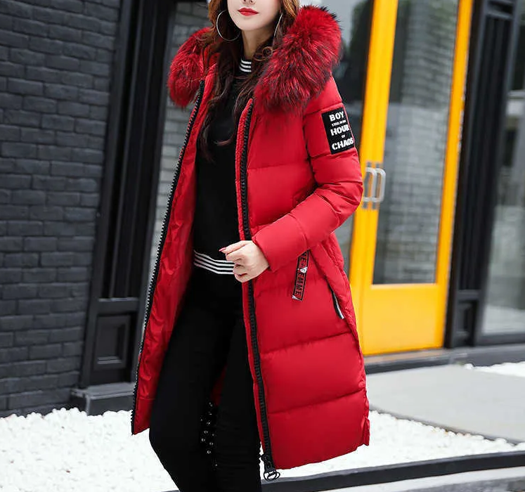 Freya - Long Coat With Fur Collar